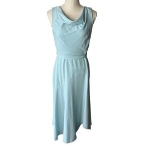 Roz & Ali Mint Cowl Neck Midi Dress Womens 6 Tie Back Flowy Wedding Guest Lined